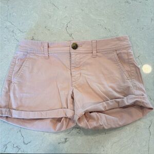 American Eagle Stretch Midi Shorts Size 2 Pastel Pink